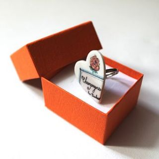 champagne heart ring by sarah coonan