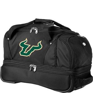 Denco Sports Luggage NCAA University of South Florida Bulls 22 Drop Bottom Wheeled Duffel Bag