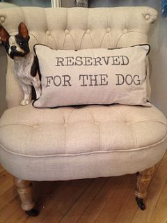 reserved for the dog cushion by french grey interiors