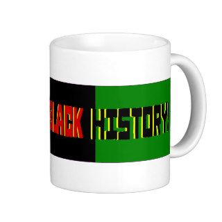 Celebrate Black History  Red, Black & Green Banner Mugs