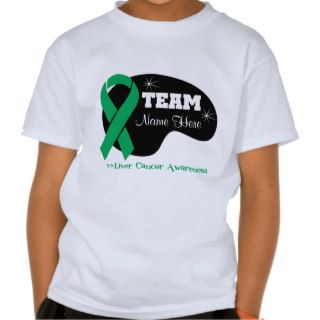 Personalize Team Name   Liver Cancer Tees