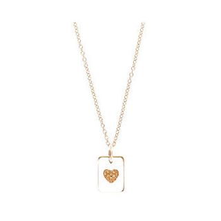 contrast heart necklace by red ruby rouge