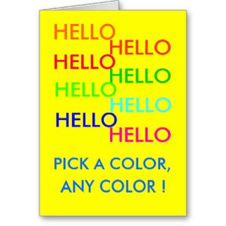 HELLO GREETING CARDS