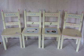 personalised hand painted chair by tini tiger
