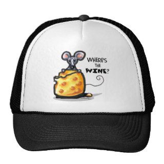 Funny Wine & Cheese Mouse Hat