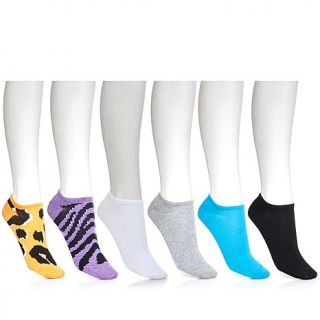 Hot Sox 6 pack Cheetah Pedi Socks