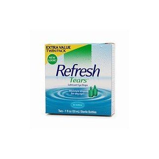 Refresh Tears Lubricant Eye Drop 1 Fl Oz Twin Pack Health & Personal Care