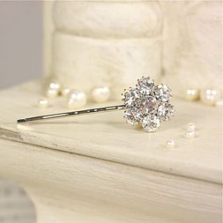 bridal floral crystal hair pin by lisa angel wedding
