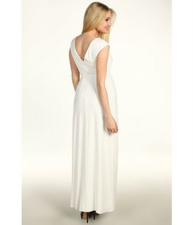 Laundry by Shelli Segal Cap Sleeve Jersey Beaded Gown