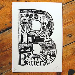 best of battersea screenprint by lucy loves this