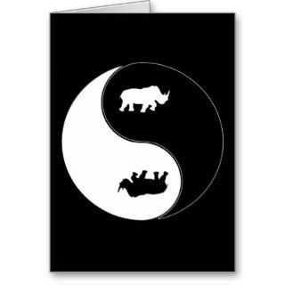 Yin Yang Rhinoceros Cards