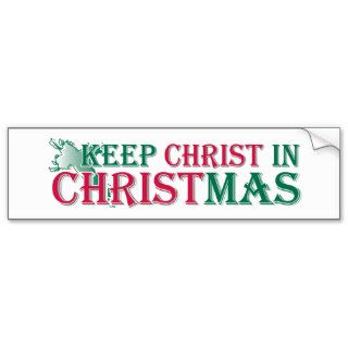Keep Christ in Christmas   cross Bumper Stickers