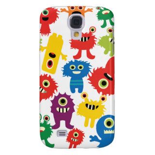 Cute Funny Colorful Monsters Pattern Samsung Galaxy S4 Case