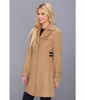Kenneth Cole New York Single Breasted Button Wool Coat w/Side Tab