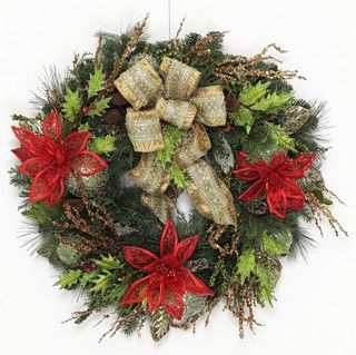 Traditional Holiday Wreath Seasonal Decor