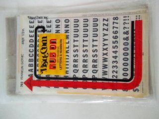 Visu Com, 783, Franklin Gothic, 48 Pt. 1/2", Rub On, Dry Transfer, Letters & Numbers, Made in USA