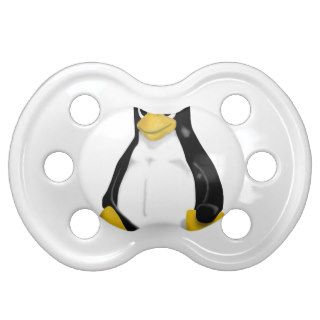 ANGRY LINUX TUX PENGUIN BABY PACIFIERS