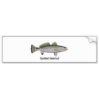 Spotted Seatrout Logo Bumper Stickers