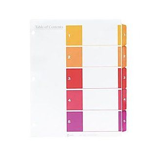Avery Ready Index Landscape Table Of Contents Dividers, 5 Tab, Multicolor  Binder Index Dividers 