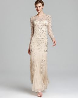 Adrianna Papell Beaded Gown   Long Sleeve's