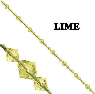 Shop 2 X LIME GREEN BEADED DRAPE CURTAIN VOILE NET SPARKLE Tie BACKS TIEBACKS 27" at the  Home Dcor Store