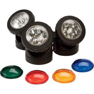 Pond Boss Decorative LED Fountain Light Kit — Includes Three Lights, Model# L3SPT  Pond Light Kits