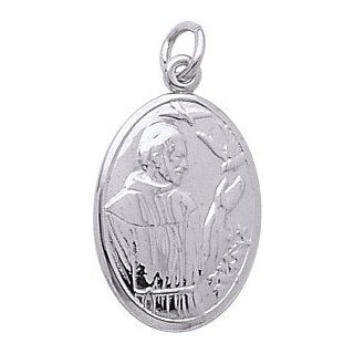 Rembrandt Charms St. Francis Charm, Sterling Silver Clasp Style Charms Jewelry