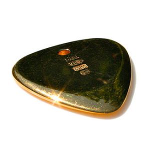 treasure tones 18 carat gold guitar plectrum by timber tones