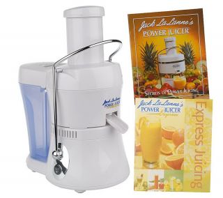 Jack Lalannes Compact Power Juicer Express with 2 Recipe Books —