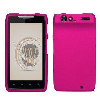 Motorola Droid RAZR XT912 Rubberized Hard Case Cover   Rose Pink Cell Phones & Accessories