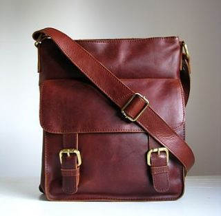 leather messenger bag vintage style by the leather store