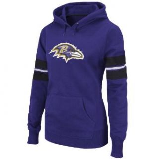 Baltimore Ravens Full Time Fan Long Sleeve Pullover Slub Fleece Hoodie, Dark Purple/Black/White, X Large  Sports Fan Sweatshirts  Sports & Outdoors