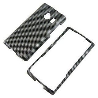 Carbon Fiber Look Protector Case for Huawei Ascend Q M660 Cell Phones & Accessories