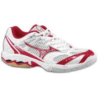 Mizuno Women's Wave Spike 11 ( sz. 07.0, White/Red ) Volleyball Shoes Shoes