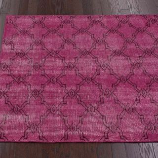 nuLOOM Vintage Overdyed Moroccan Trellis Pink Rug