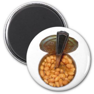 Baked Beans in Tin Can with Spoon Magnets