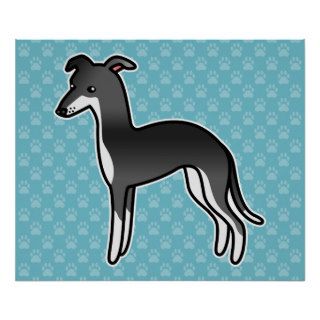 Black And White Italian Greyhound Posters