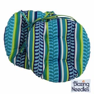 Blazing Needles 16x16 inch Round Patterned Outdoor Chair Cushions (Set of 2) Blazing Needles Outdoor Cushions & Pillows