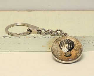 hot air balloon keyring by alphabet interiors