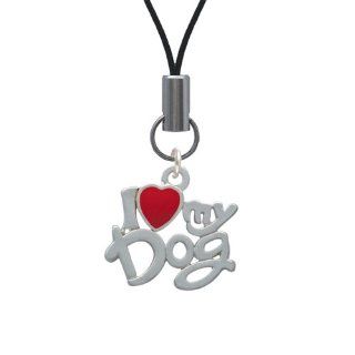 I Heart My Dog Cell Phone Charm [Wireless Phone Accessory] Cell Phones & Accessories