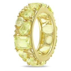 Miadora Yellow Silver Multi shaped Lemon Quartz Fashion Ring Miadora Gemstone Rings