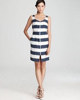 Armani Collezioni Stripe Dress   Sleeveless Zip Front's