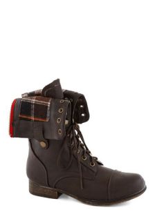 Fold Favorite Boot in Plaid  Mod Retro Vintage Boots