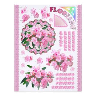 3D Decoupage   Floriade   Pink floral circle Letterhead Design