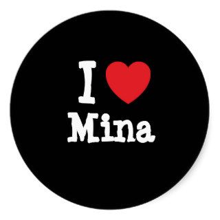 I love Mina heart T Shirt Sticker
