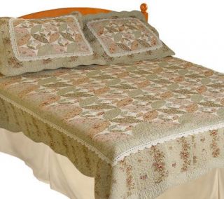 Kathleen Field Gretchen 100Cotton King Size Quilt with Shams —