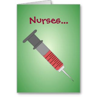 Funny  Injection Happy Nurses Week Thank You Card