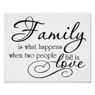 Family & Love Quote Poster