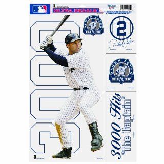 MLB New York Yankees Derek Jeter 3, 000 Hits 11 by 17 Inch Ultra Decal  Sports Fan Decals  Sports & Outdoors
