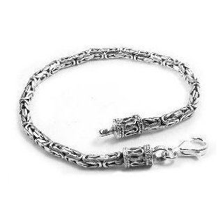 Sterling Silver Bali Byzantine Necklace/Chain   Length 30"   Width 2.5mm Jewelry
